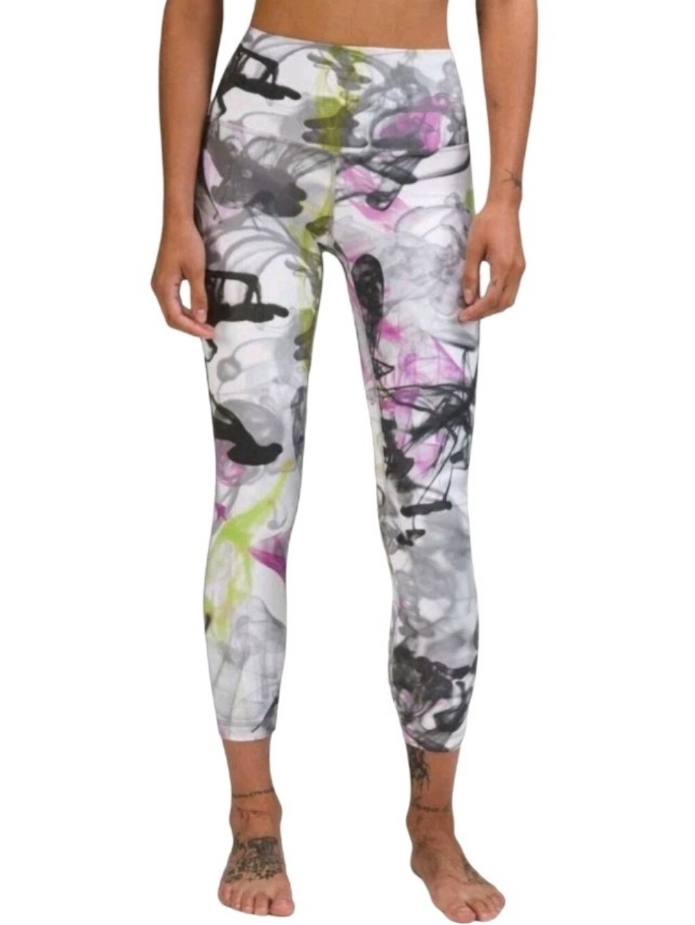 Lululemon Align High Rise Pant 25" In Unicorn Throwback White Multi